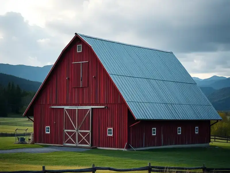 Agricultural barn metal roofing project in Manchester VT